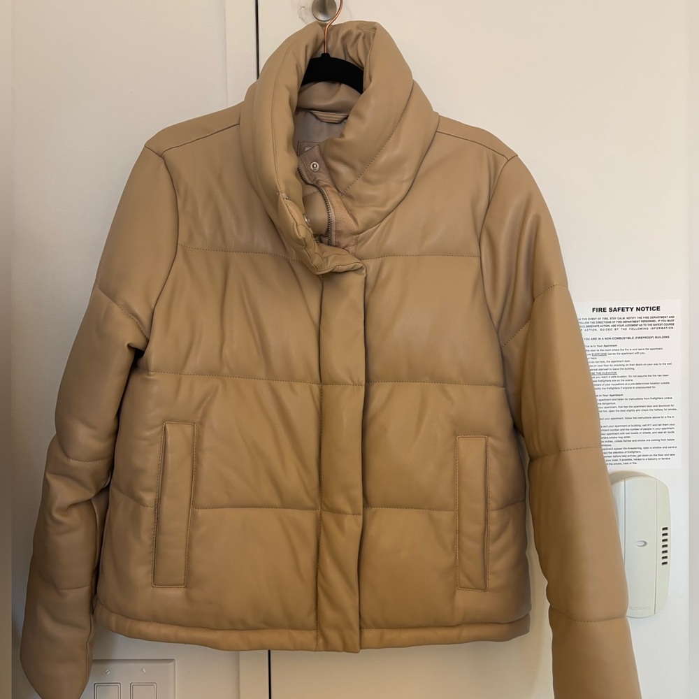 Abercrombie vegan leather puffer